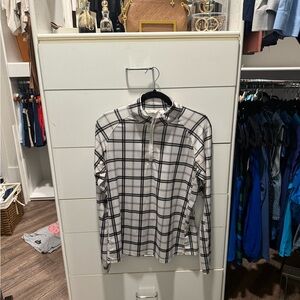 Lady Hagen Black and White Checkered Top